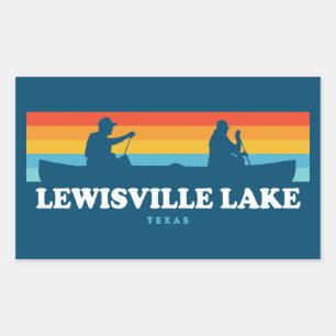 Lewisville Lake Texas Canoe Rectangular Sticker