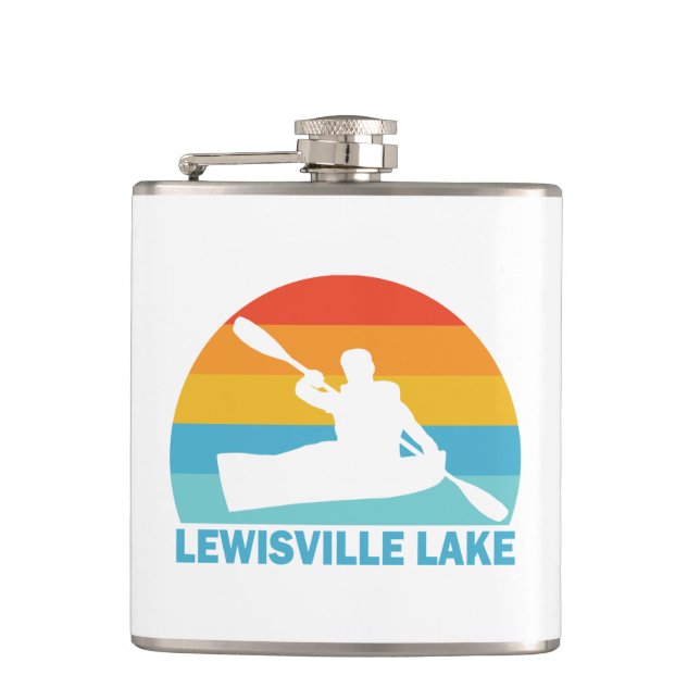 Lewisville Lake Texas Kayak Hip Flask (Front)