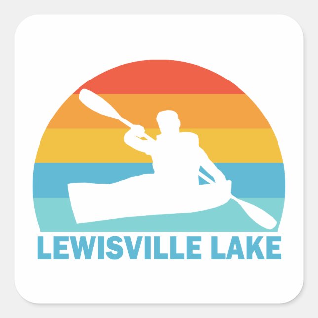 Lewisville Lake Texas Kayak Square Sticker (Front)