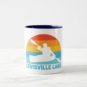Lewisville Lake Texas Kayak Two-Tone Coffee Mug
