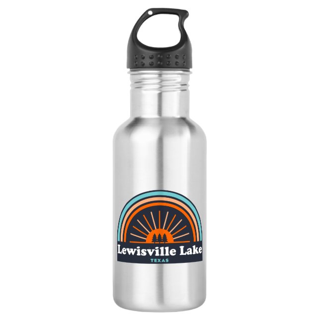 Lewisville Lake Texas Rainbow 532 Ml Water Bottle (Front)