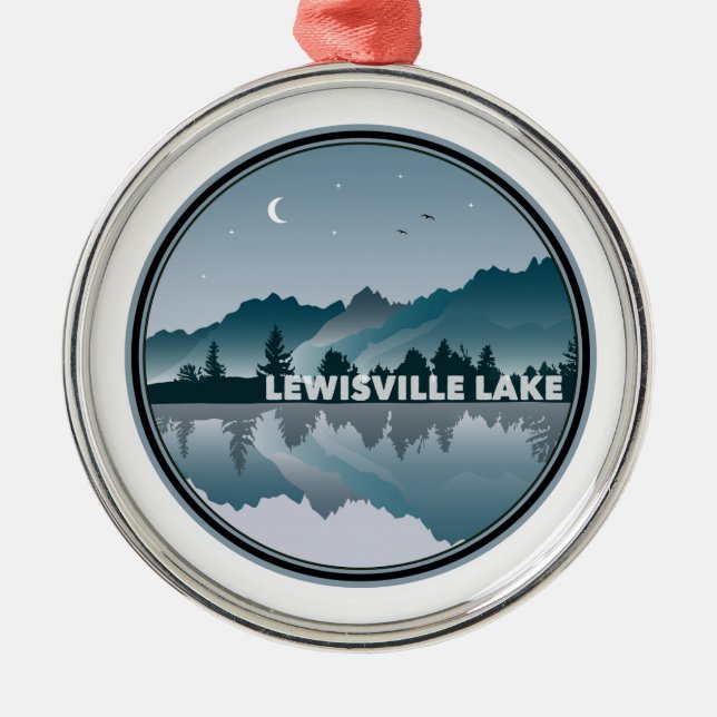 Lewisville Lake Texas Reflection Metal Tree Decoration (Front)