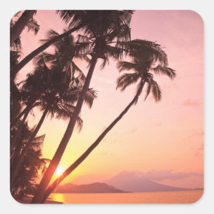 Lewolin Village, Illi Api Island, Selat Boleng Square Sticker