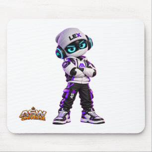Lex Cool Futuristic AI Robot Gaming Mouse Pad