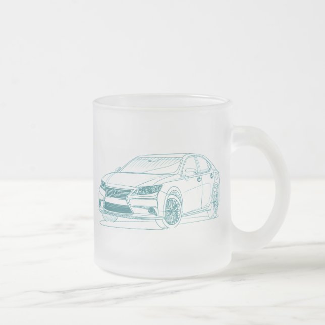 Lex ES350 2013 Frosted Glass Coffee Mug (Right)