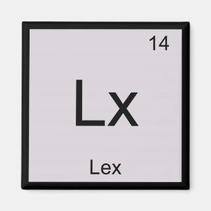 Lex Name Chemistry Element Periodic Table Magnet