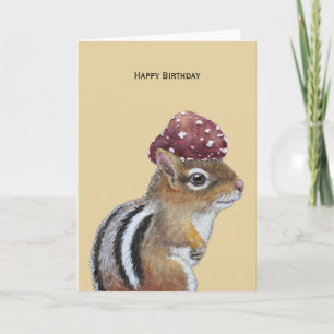 Lexie the Chipmunk birthday Folded Greeting Card