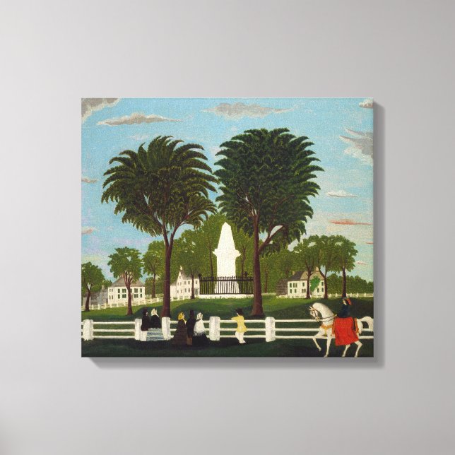 Lexington Battle Monument, c.1830 Canvas Print (Front)