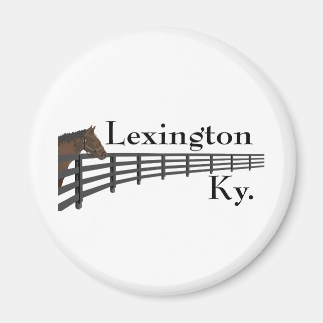 Lexington Kentucky Horse and Fence Magnet (Front)