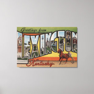 Lexington, Kentucky - Large Letter Scenes Canvas Print