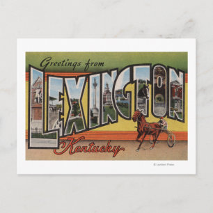 Lexington, Kentucky - Large Letter Scenes Postcard