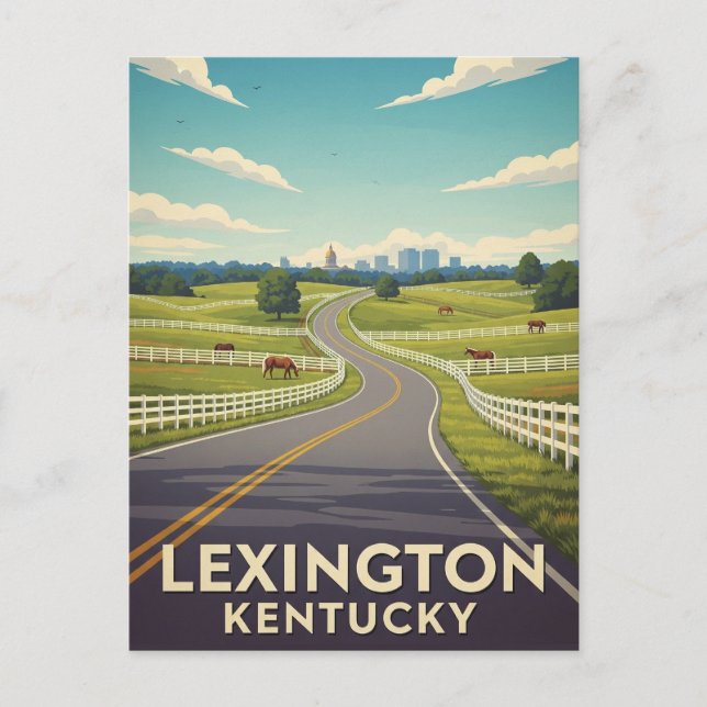 Lexington Kentucky Postcard (Front)
