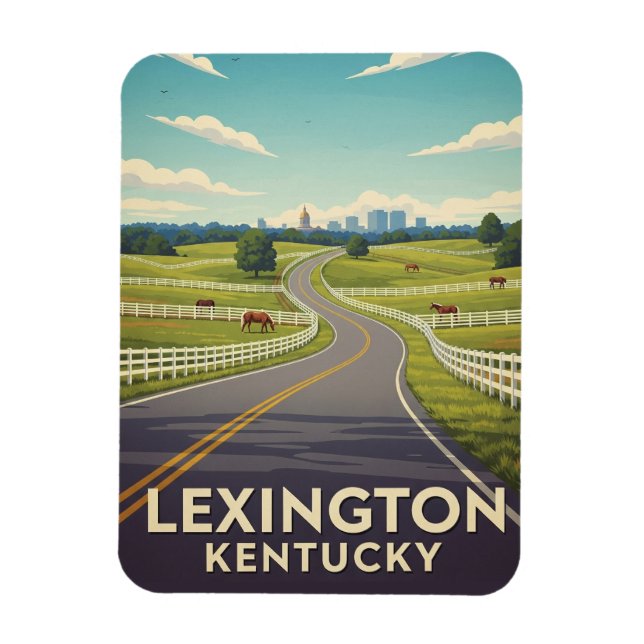 Lexington Kentucky Postcard Magnet (Vertical)