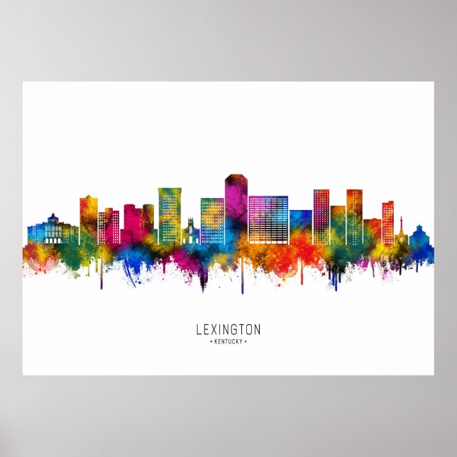 Lexington Kentucky Skyline Poster (Front)