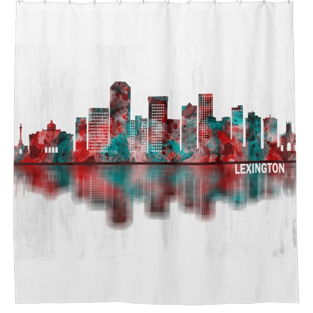 Lexington Kentucky Skyline Shower Curtain (Front)