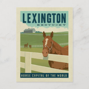 Lexington, KY   Horse Capital of the World Postcard