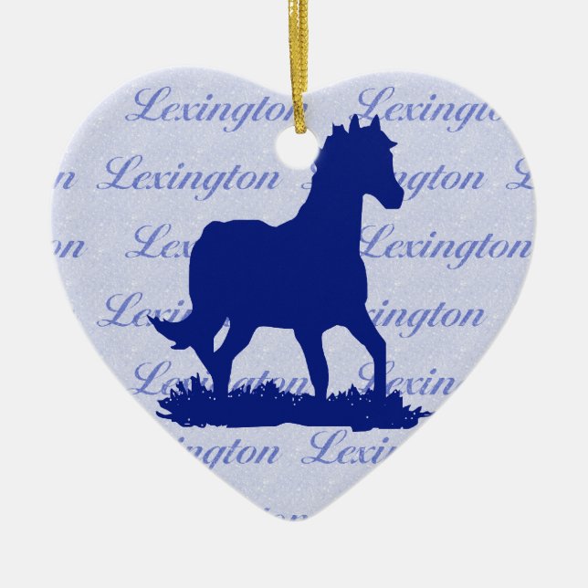 Lexington KY Horse Christmas Ornament (Front)