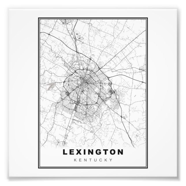 Lexington Map Photo Print (Front)