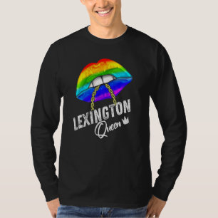 Lexington Queen Lgbtq Gay Pride Flag Lips Rainbow  T-Shirt