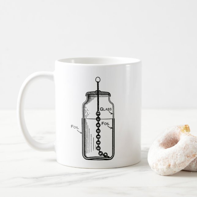 Leyden Jar Guilty as Charged Coffee Mug (With Donut)