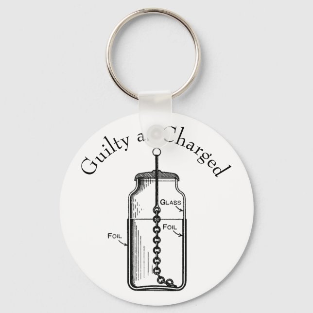 Leyden Jar Guilty as Charged Key Ring (Front)