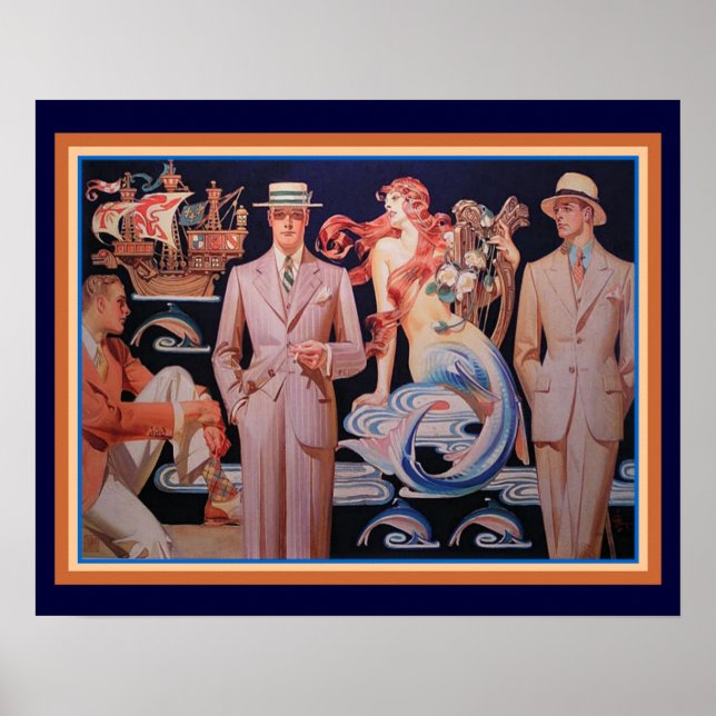 Leyendecker Art Deco Fashion Print 16 x 20 (Front)