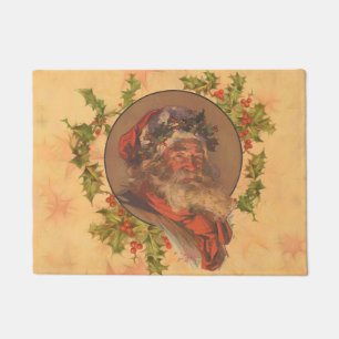 Leyendecker Father Christmas Antique Victorian Doormat