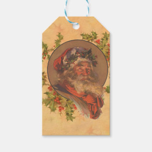 Leyendecker Father Christmas Antique Victorian Gift Tags