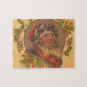 Leyendecker Father Christmas Antique Victorian Jigsaw Puzzle