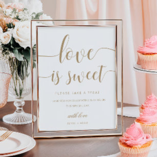 Leyton Gold Minimal Love Is Sweet Favour Sign