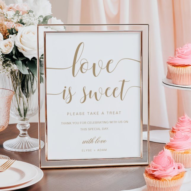 Leyton Gold Minimal Love Is Sweet Favour Sign (Creator Uploaded)