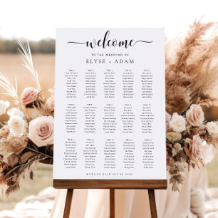 Leyton Modern Minimal 15 Table Seating Poster