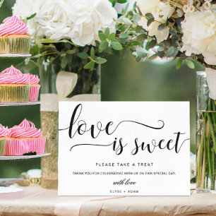 Leyton Modern Minimal Love Is Sweet Favour Sign