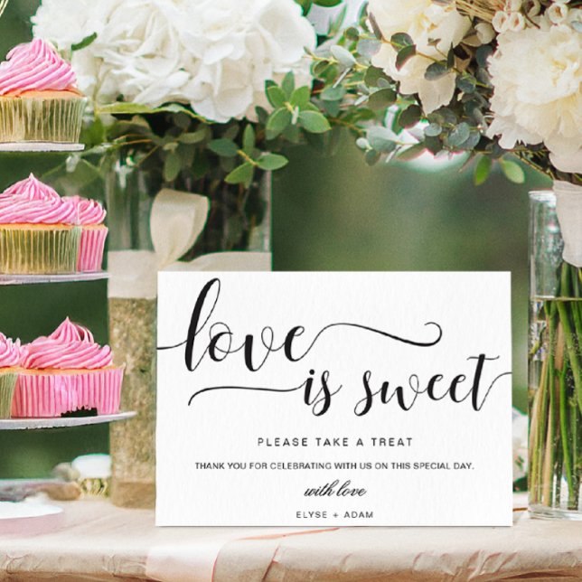 Leyton Modern Minimal Love Is Sweet Favour Sign (Creator Uploaded)