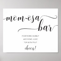 Leyton Modern Minimal Momosa Bar Sign