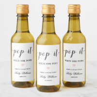 Leyton Modern Minimal Pop It Mini Bottle Label