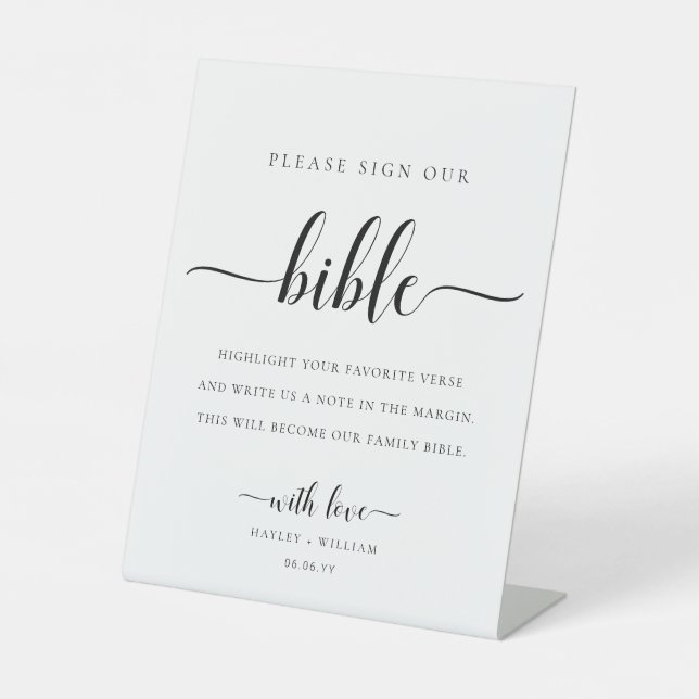 Leyton Sign Our Bible Wedding Guest Book (Front)
