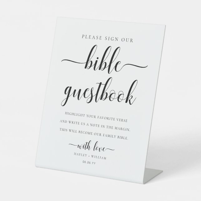Leyton Sign Our Bible Wedding Guestbook (Front)