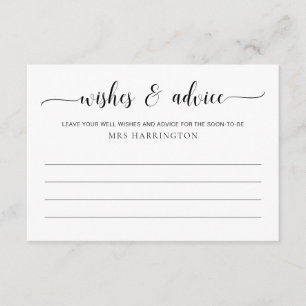 Leyton Wishes and Advice Enclosure Card