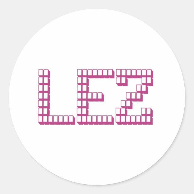 LEZ CLASSIC ROUND STICKER (Front)