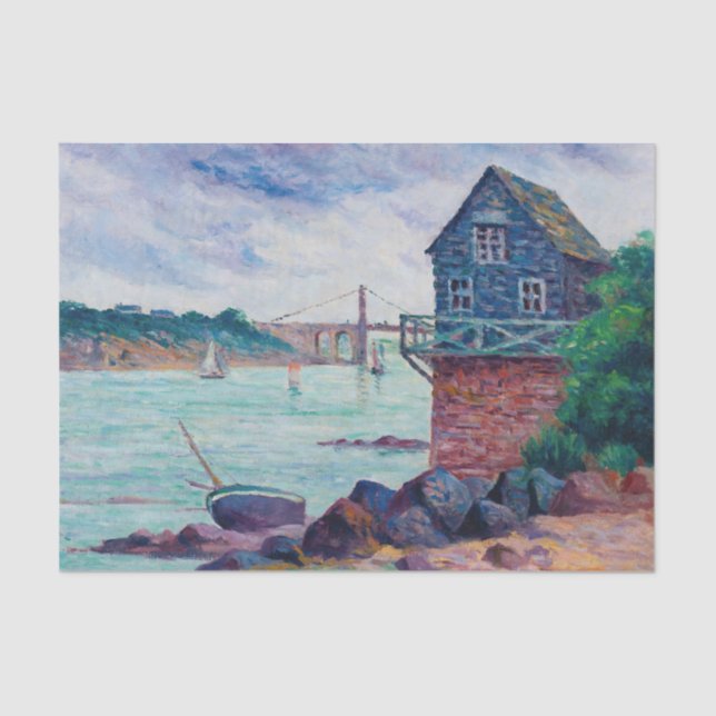 Lezardrieux Le Pont Suspendu by Luce Tissue Paper (Front)