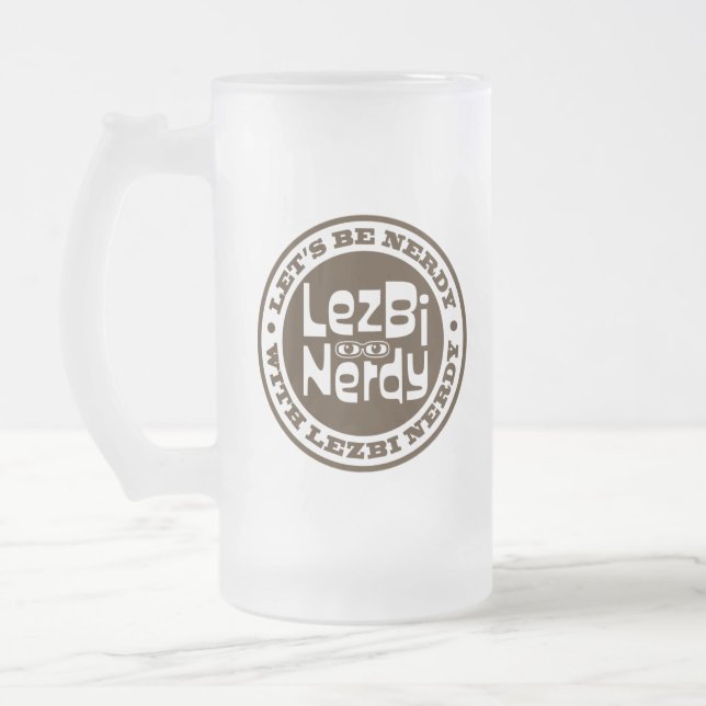 Lezbi Nerdy Frosty Mug (Left)