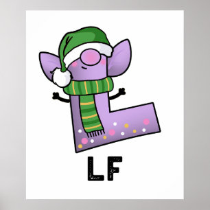 Lf Funny Letter L Pun  Poster