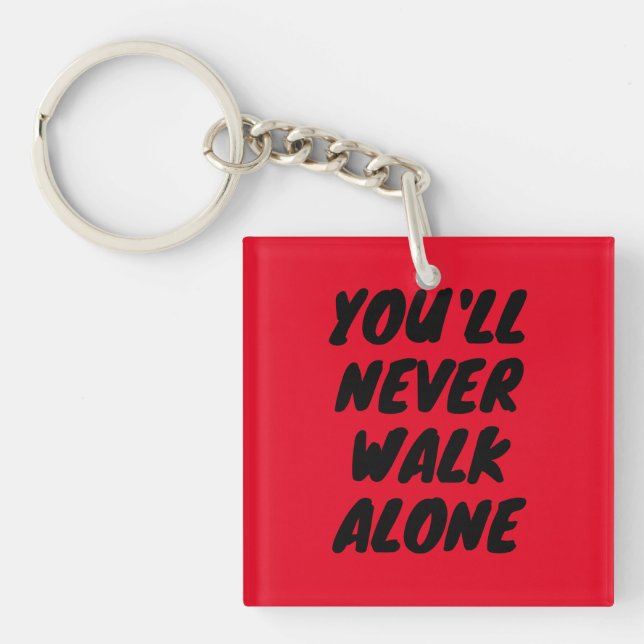 LFC - You'll Never Walk Alone Button Key Ring (Front)