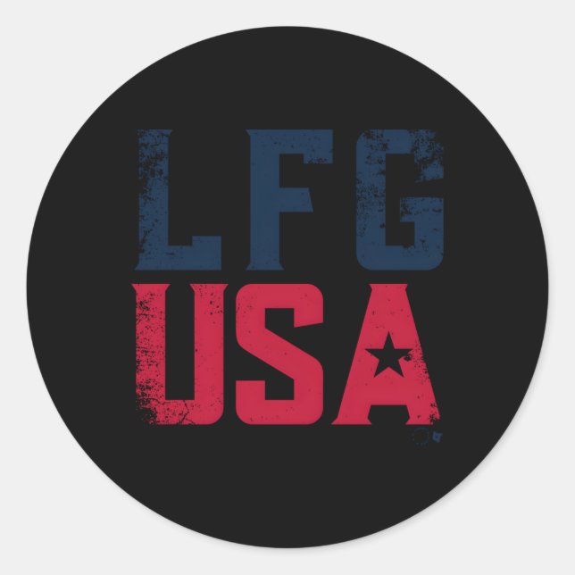 Lfg Usa Uswnt Players Association Soccer Classic Round Sticker (Front)