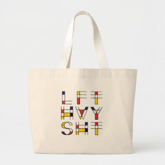 LFT HVY SHT lift heavy, gym Large Tote Bag
