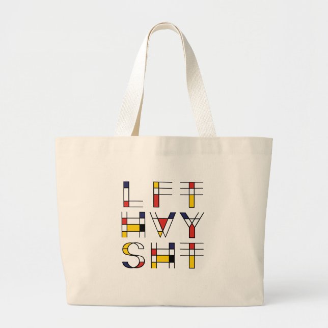 LFT HVY SHT lift heavy, gym Large Tote Bag (Front)