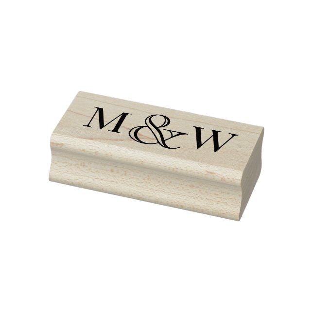 LG Ampersand Couple Wedding 2 Initial Monogram VCA Rubber Stamp (Stamp)