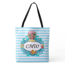 Lg. Beach Bag Tote - Striped Back