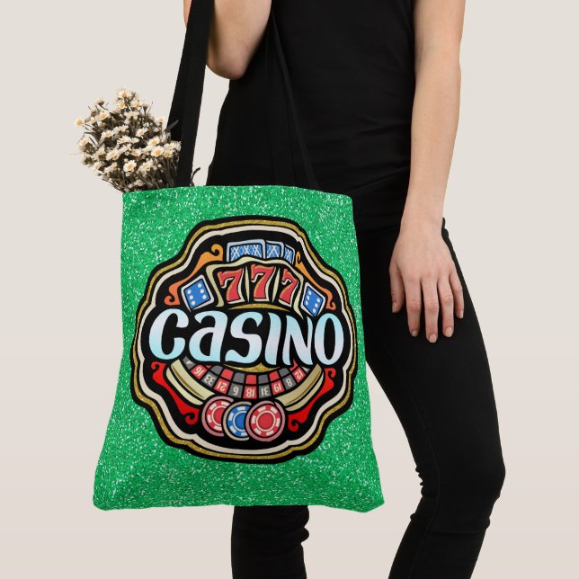 Lg. CASINO Tote - See Back Bag (Close Up)